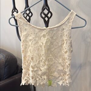 Summery Cream Lace Women's Top